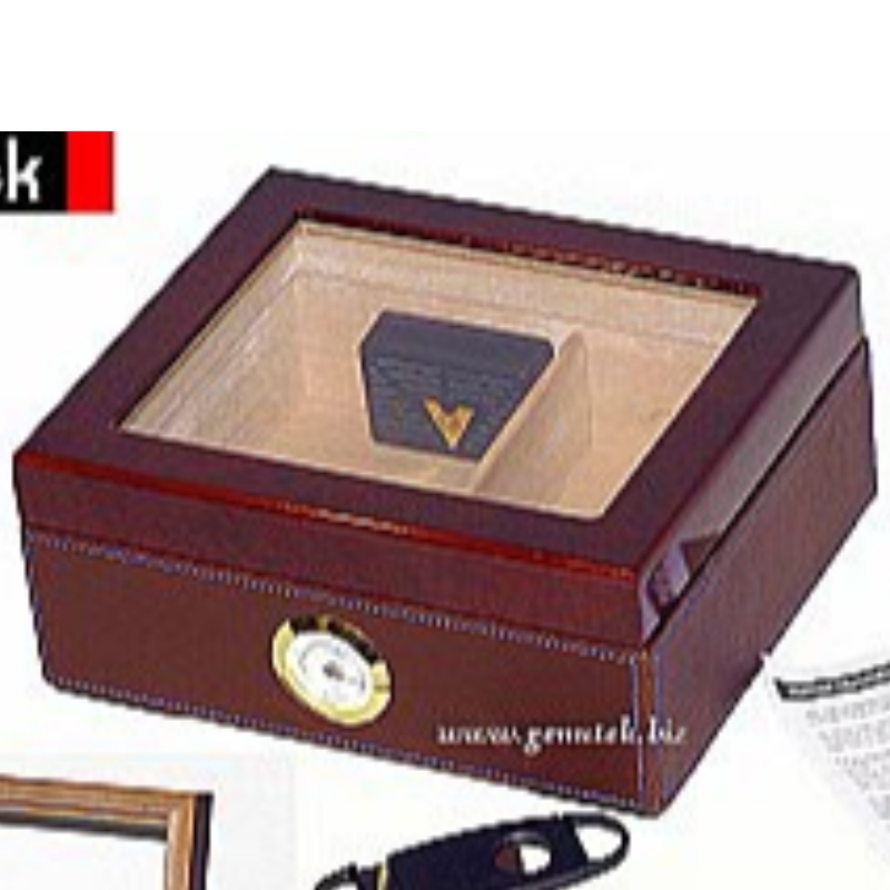 Trä 50 Count Glass Top Cigar Humidor